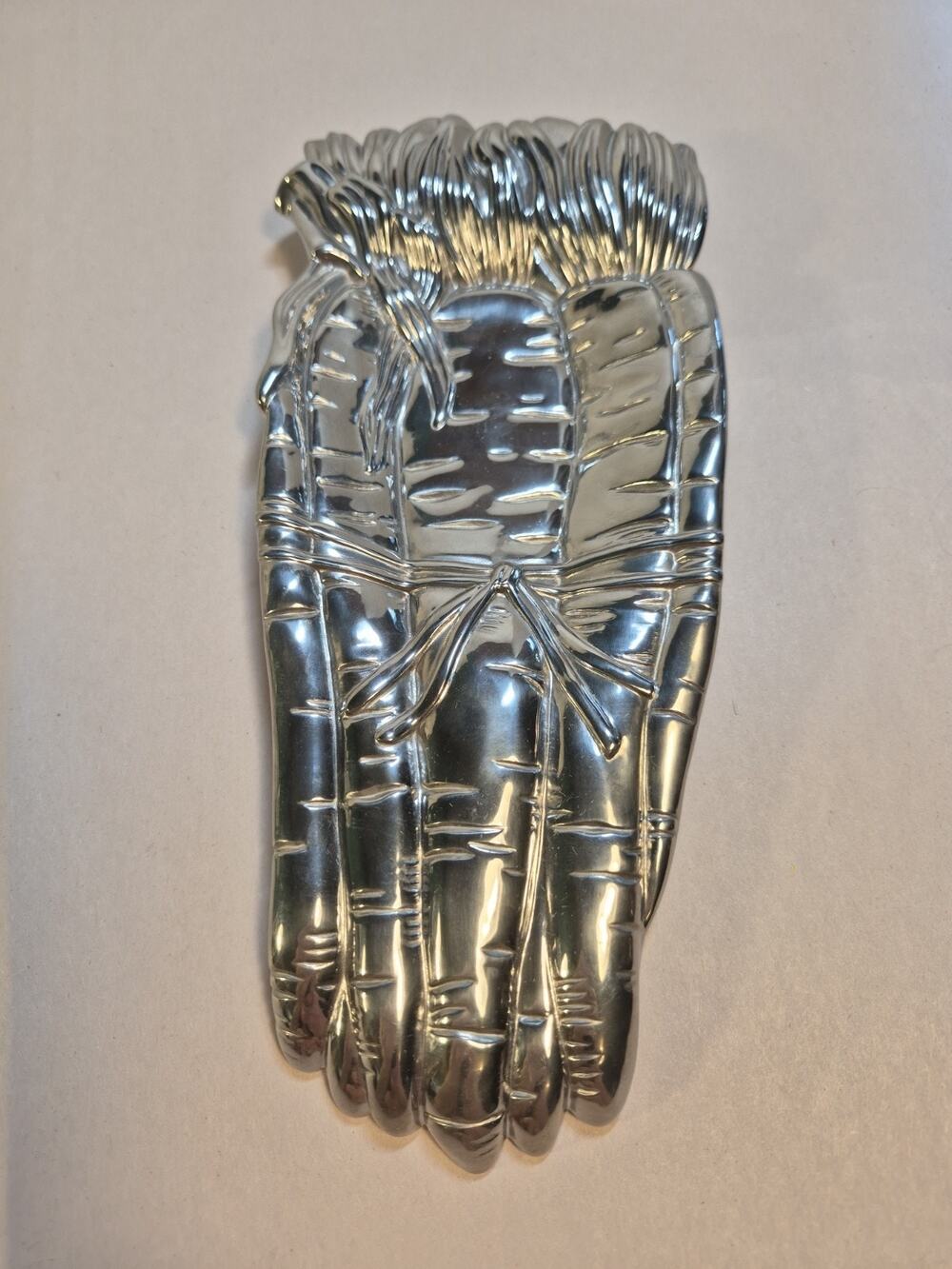 Vintage Fitz and Floyd Pewter Carrot Spoon Rest 9"